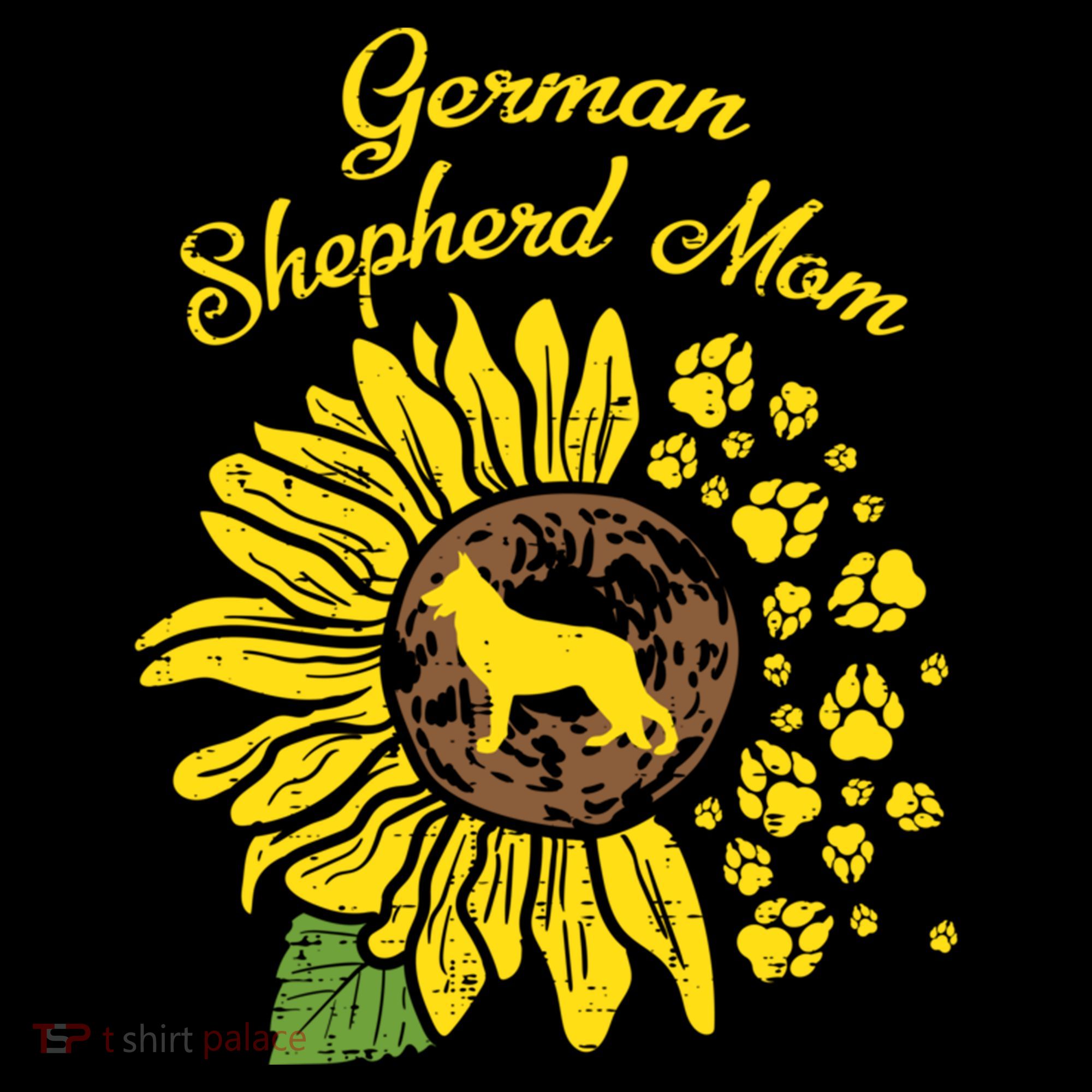 Ger Shepherd Mom Sunflower Paws K9 Dog Lover Owner Gift Coffee Mug