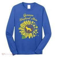 Ger Shepherd Mom Sunflower Paws K9 Dog Lover Owner Gift Long Sleeve Shirt thumb 0