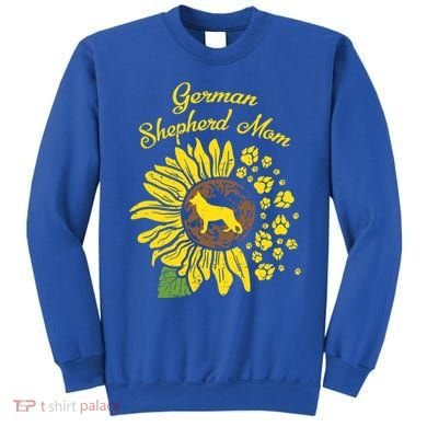 Ger Shepherd Mom Sunflower Paws K9 Dog Lover Owner Gift Sweatshirt