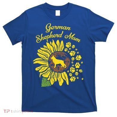Ger Shepherd Mom Sunflower Paws K9 Dog Lover Owner Gift T-Shirt
