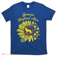 Ger Shepherd Mom Sunflower Paws K9 Dog Lover Owner Gift T-Shirt thumb 0
