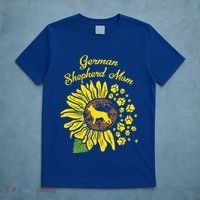 Ger Shepherd Mom Sunflower Paws K9 Dog Lover Owner Gift T-Shirt thumb 5