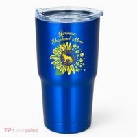 Ger Shepherd Mom Sunflower Paws K9 Dog Lover Owner Gift Tumbler thumb 0