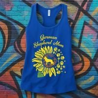Ger Shepherd Mom Sunflower Paws K9 Dog Lover Owner Gift Women's Tank Top thumb 3