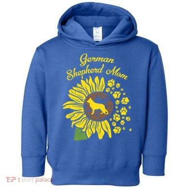 Ger Shepherd Mom Sunflower Paws K9 Dog Lover Owner Gift Toddler Hoodie
