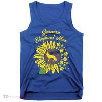 Ger Shepherd Mom Sunflower Paws K9 Dog Lover Owner Gift Tank Top thumb 0