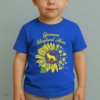Ger Shepherd Mom Sunflower Paws K9 Dog Lover Owner Gift Toddler T-Shirt thumb 2