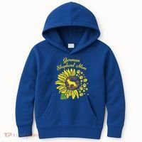 Ger Shepherd Mom Sunflower Paws K9 Dog Lover Owner Gift Kids Hoodie thumb 0