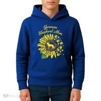 Ger Shepherd Mom Sunflower Paws K9 Dog Lover Owner Gift Kids Hoodie thumb 4