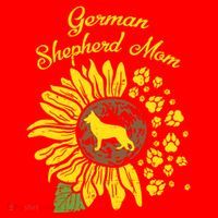 Ger Shepherd Mom Sunflower Paws K9 Dog Lover Owner Gift Santa Hat thumb 1