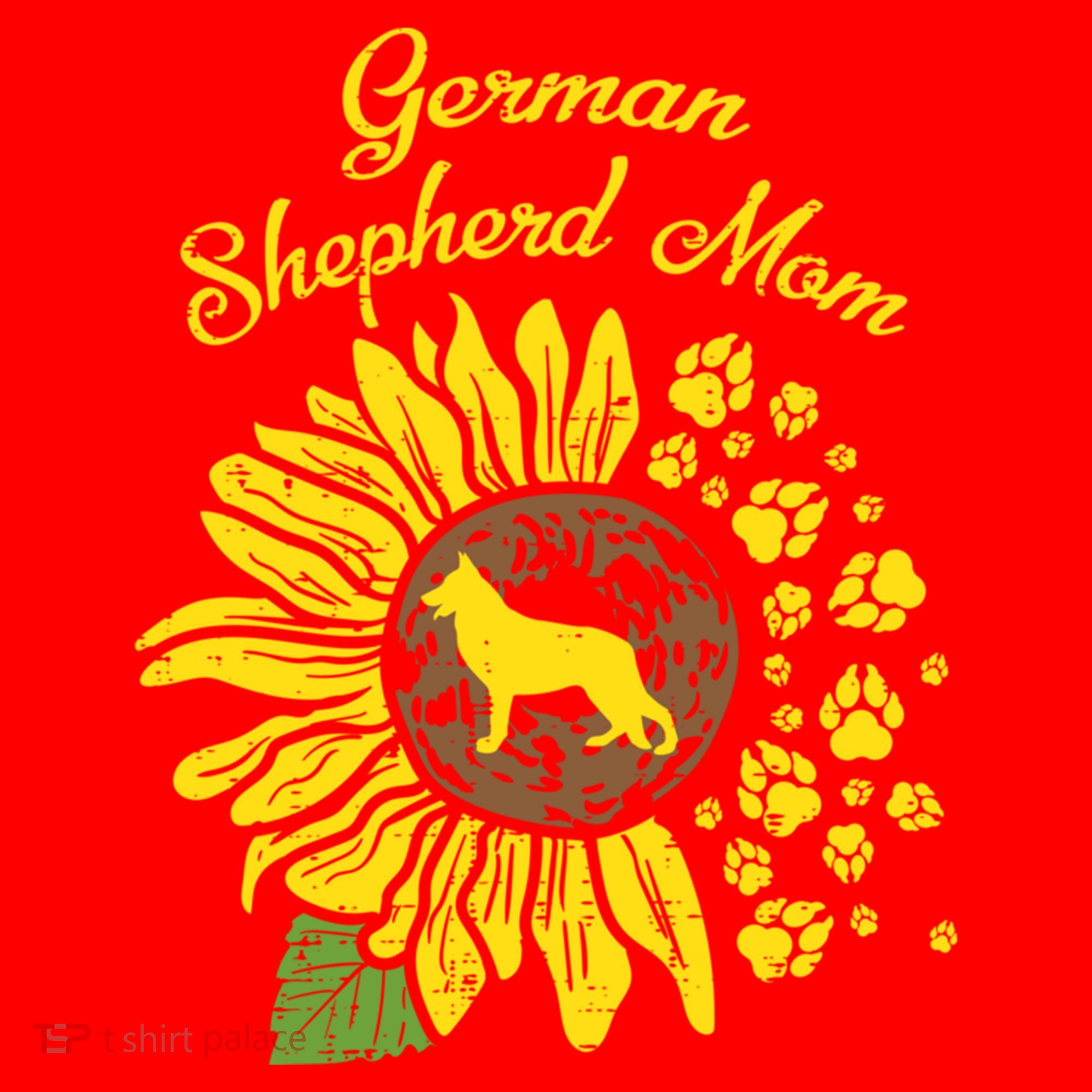 Ger Shepherd Mom Sunflower Paws K9 Dog Lover Owner Gift Santa Hat
