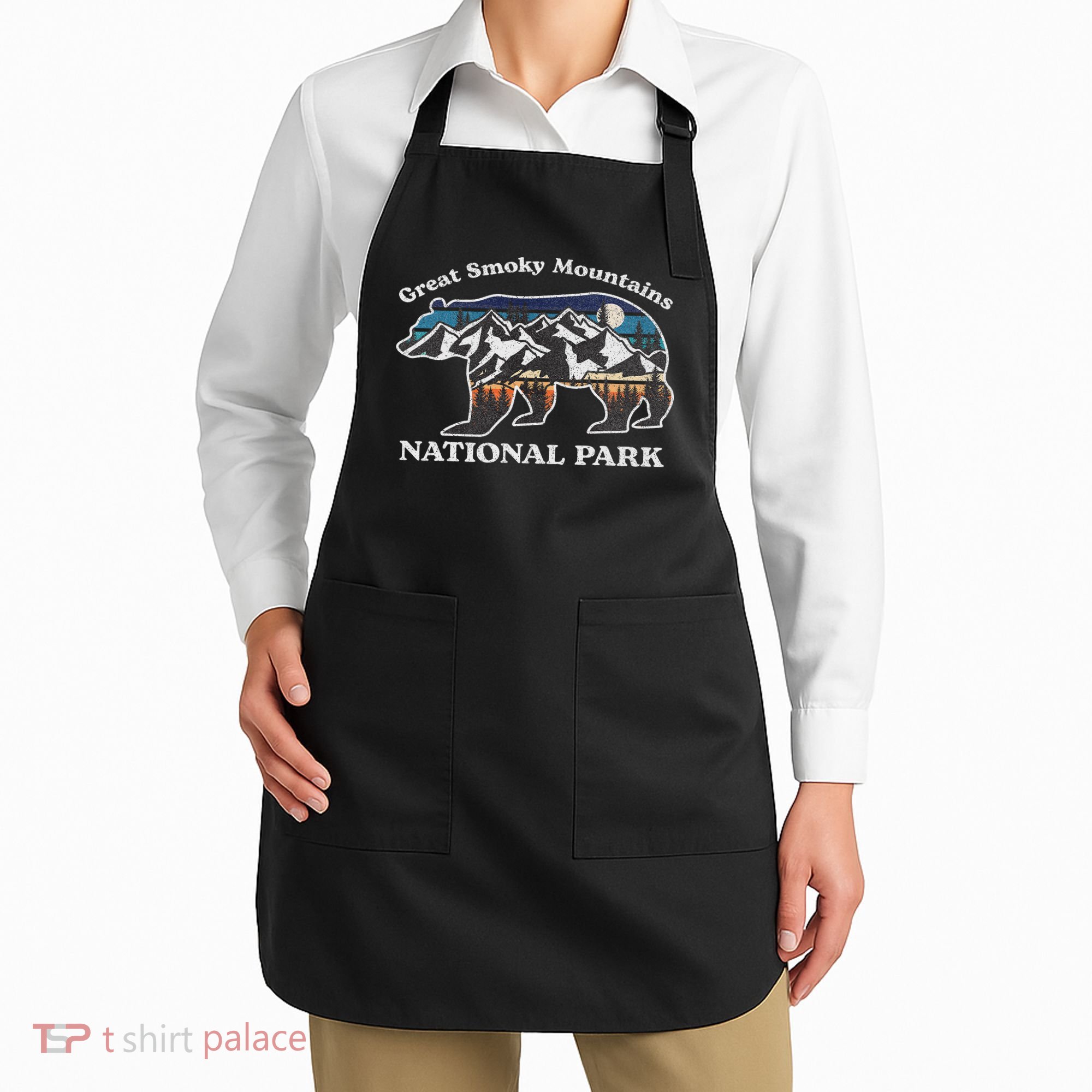 Great Smoky Mountains National Park Bear Hiking Souvenir Apron