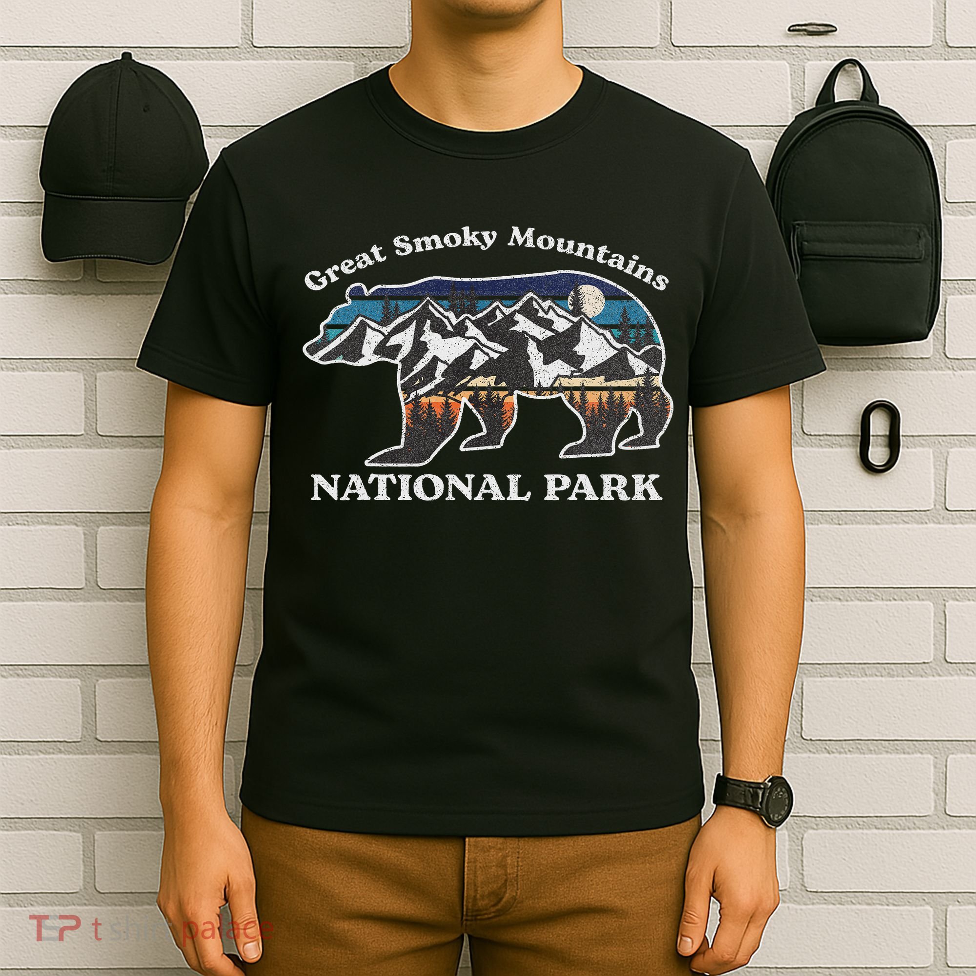 Great Smoky Mountains National Park Bear Hiking Souvenir T-Shirt