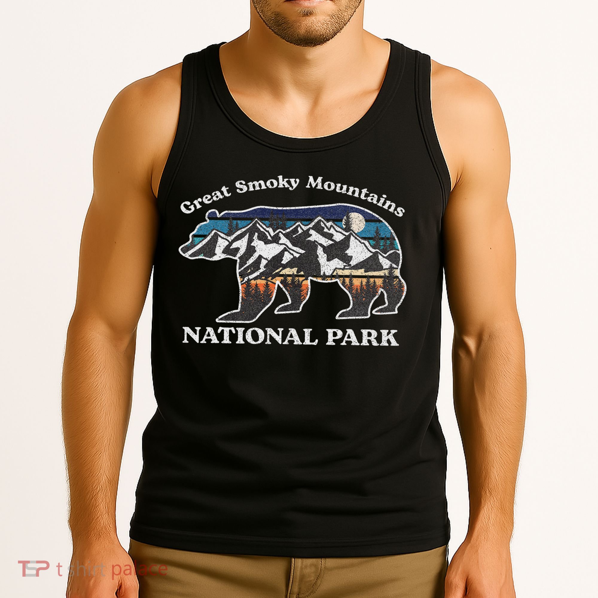 Great Smoky Mountains National Park Bear Hiking Souvenir Tank Top