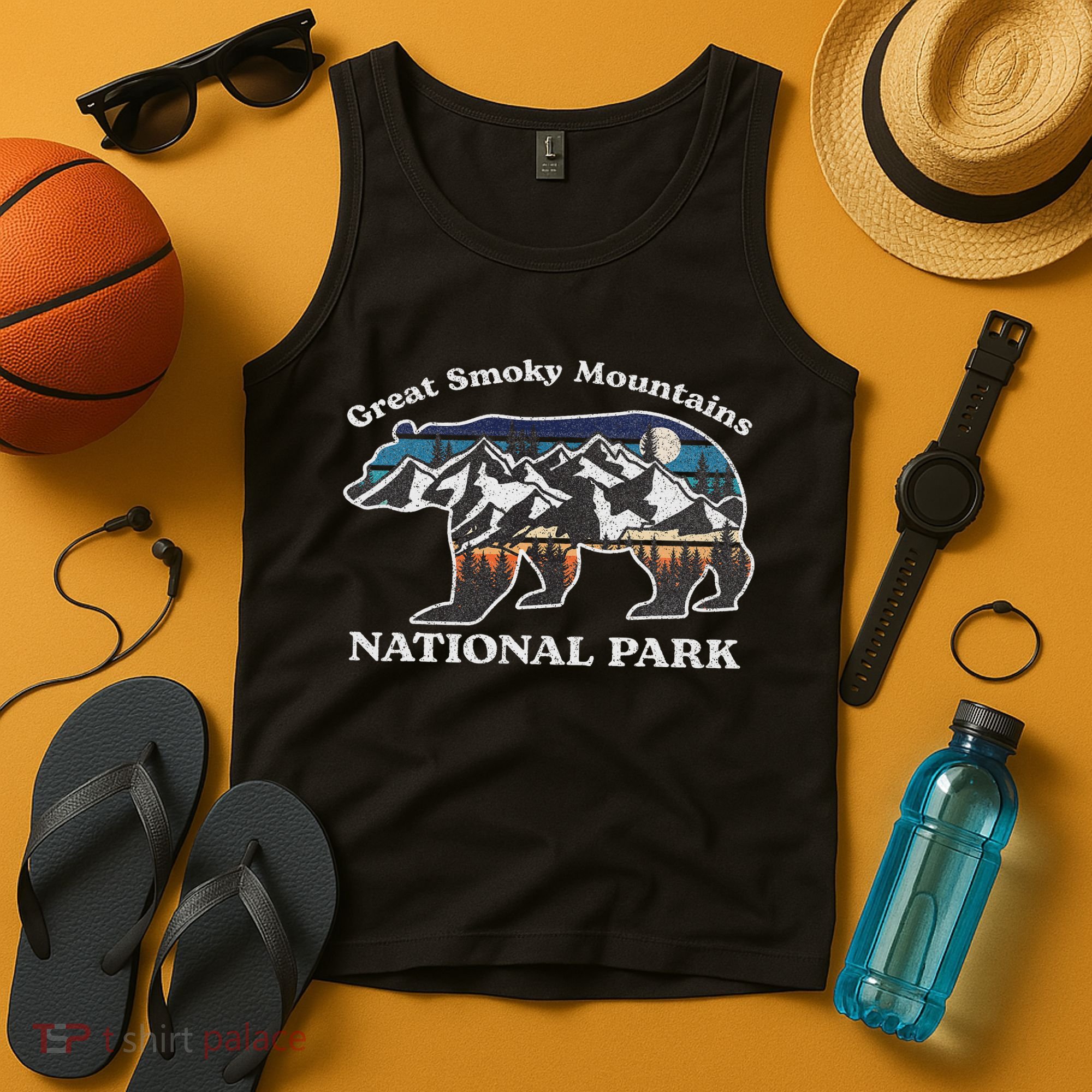 Great Smoky Mountains National Park Bear Hiking Souvenir Tank Top