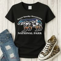 Great Smoky Mountains National Park Bear Hiking Souvenir Women's T-Shirt thumb 3