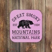 Great Smoky Mountains National Park Tennessee Bear Coaster thumb 0