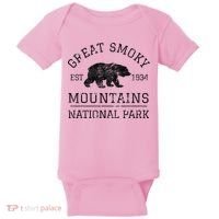 Great Smoky Mountains National Park Tennessee Bear Baby Bodysuit thumb 0