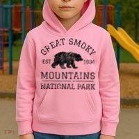Great Smoky Mountains National Park Tennessee Bear Kids Hoodie thumb 2