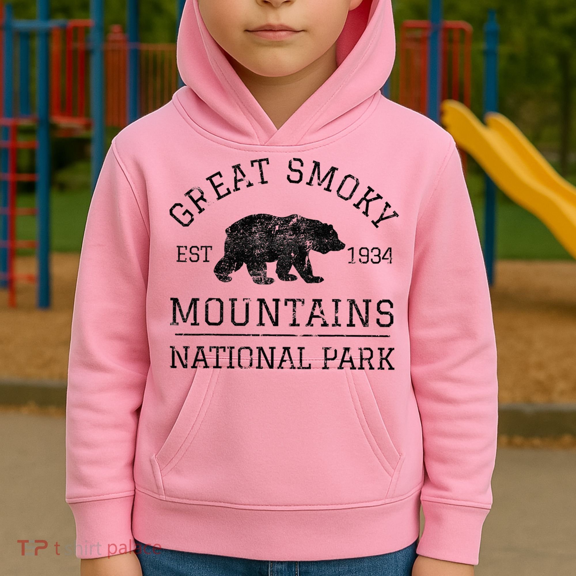 Great Smoky Mountains National Park Tennessee Bear Kids Hoodie