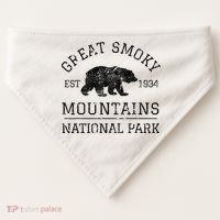 Great Smoky Mountains National Park Tennessee Bear USA-Made Doggie Bandana thumb 0