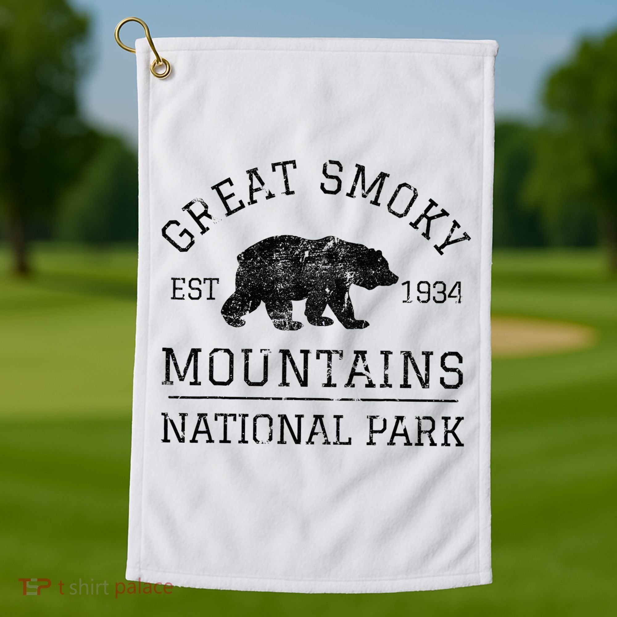 Great Smoky Mountains National Park Tennessee Bear Golf Towel