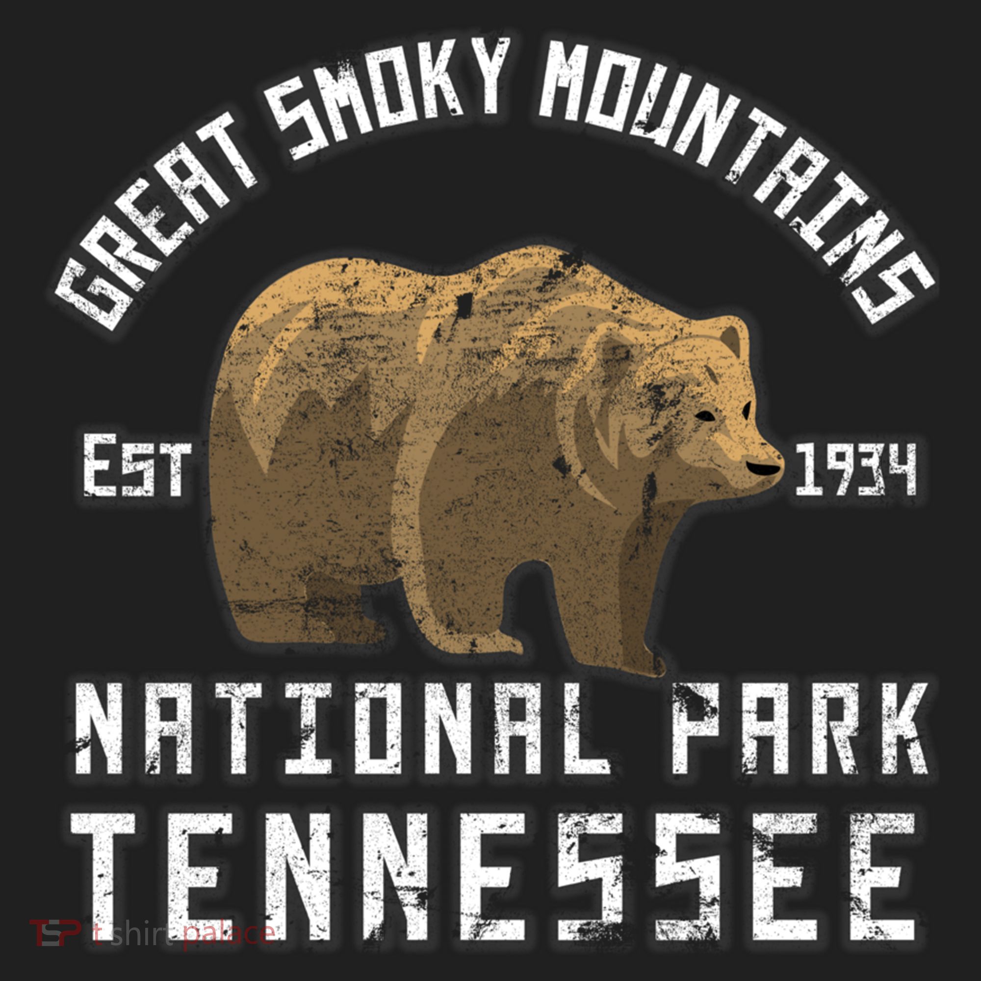 Great Smoky Mountains National Park Bear Nature Hiking Gift Golf Towel