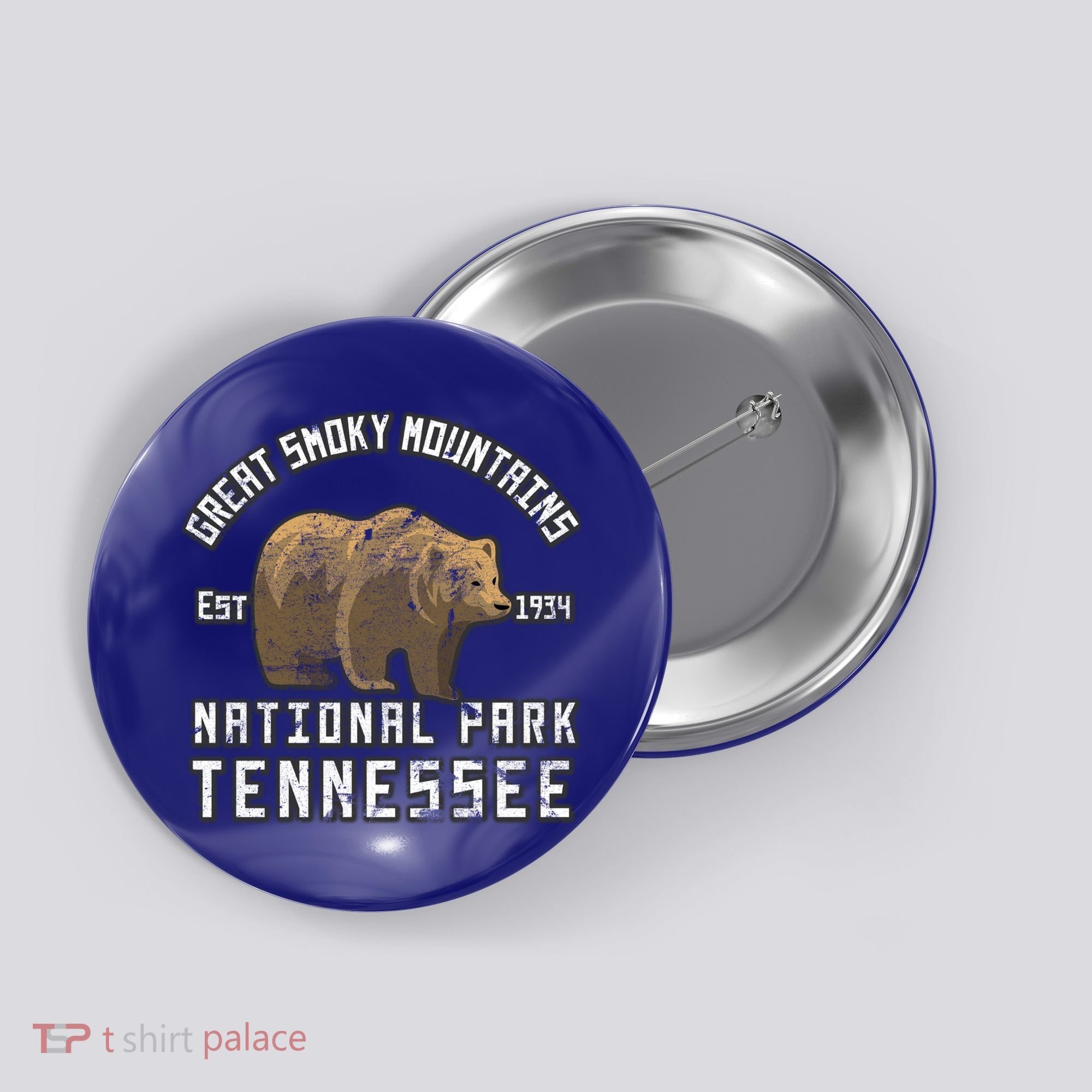 Great Smoky Mountains National Park Bear Nature Hiking Gift Button