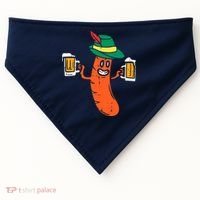 German Sausage Oktoberfest Wurst Bavarian USA-Made Doggie Bandana thumb 0