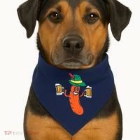 German Sausage Oktoberfest Wurst Bavarian USA-Made Doggie Bandana thumb 1