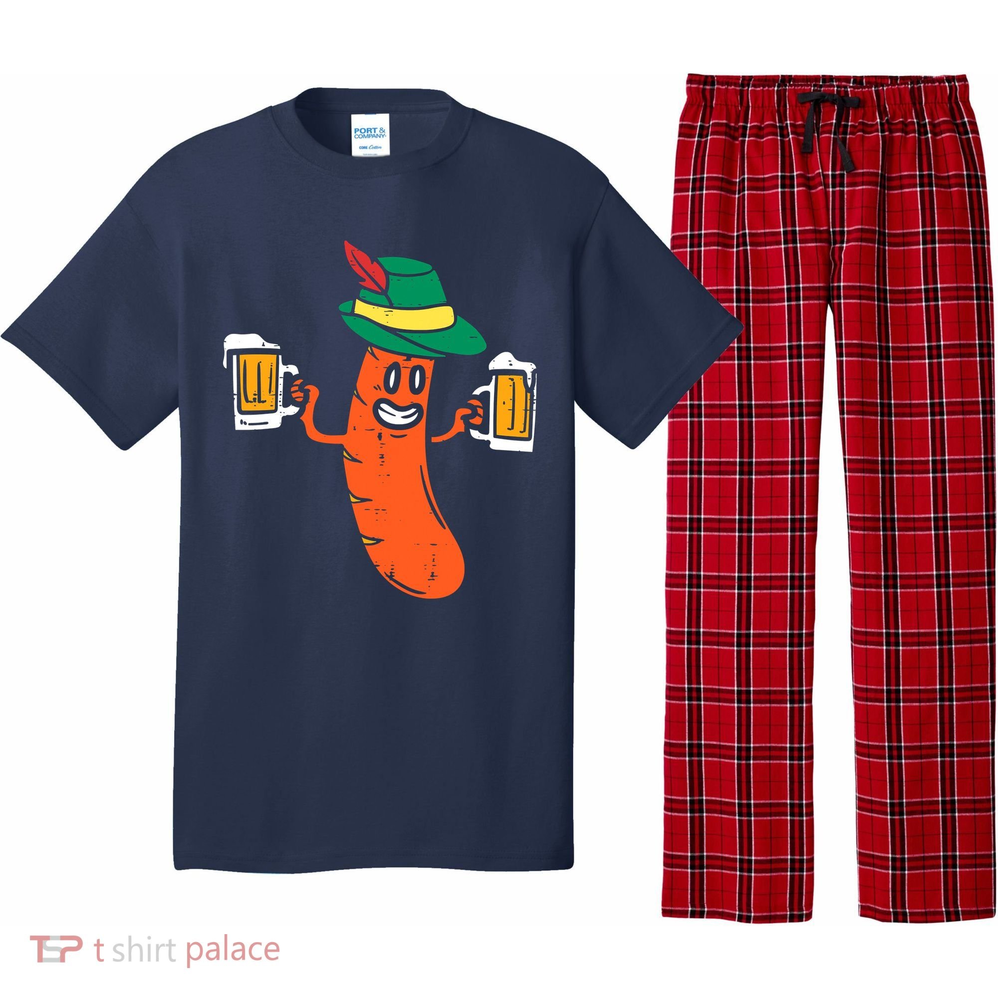 German Sausage Oktoberfest Wurst Bavarian Pajama Set