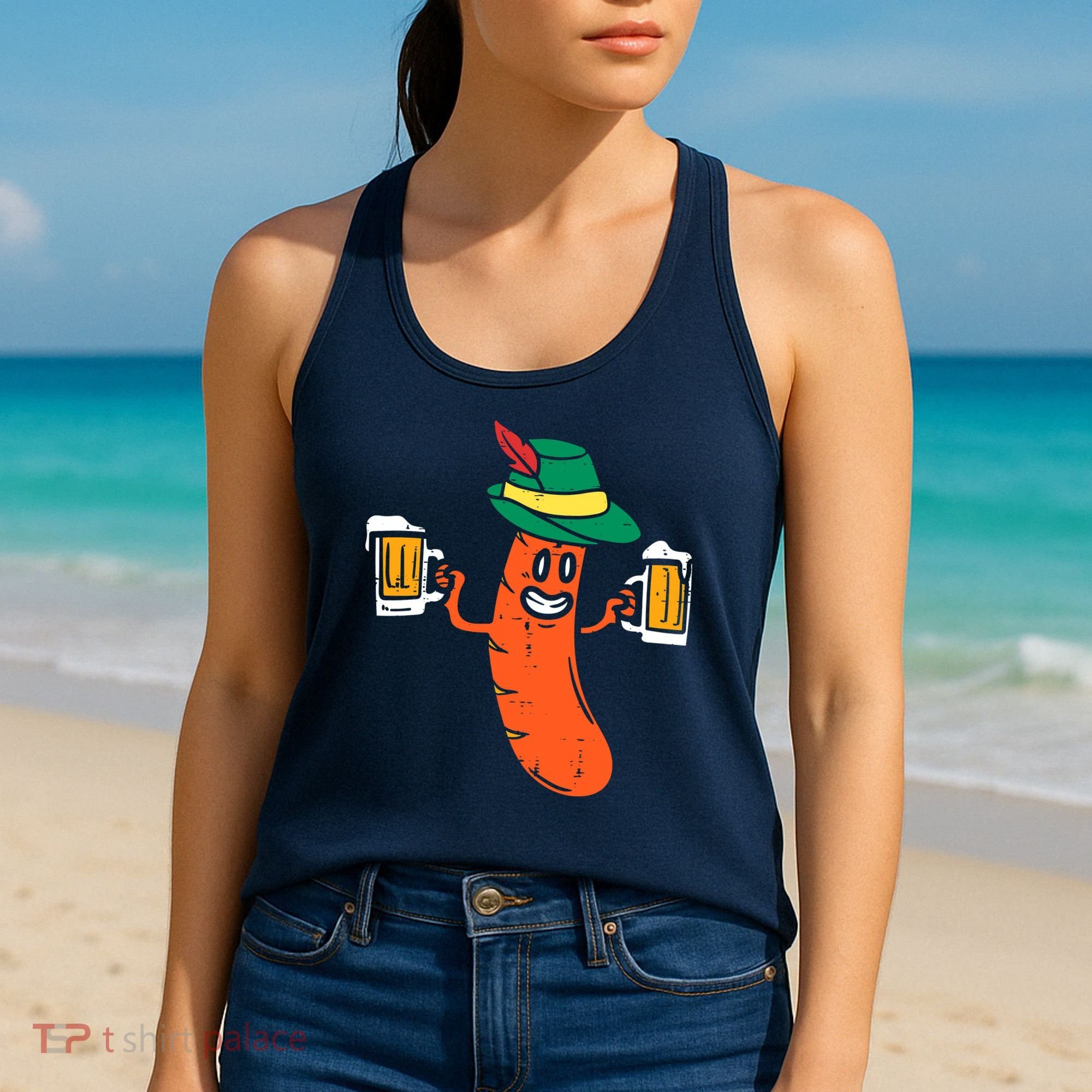 German Sausage Oktoberfest Wurst Bavarian Women's Tank Top