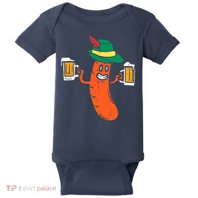 German Sausage Oktoberfest Wurst Bavarian Baby Bodysuit