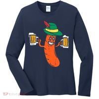 German Sausage Oktoberfest Wurst Bavarian Women's Long Sleeve Shirt thumb 0