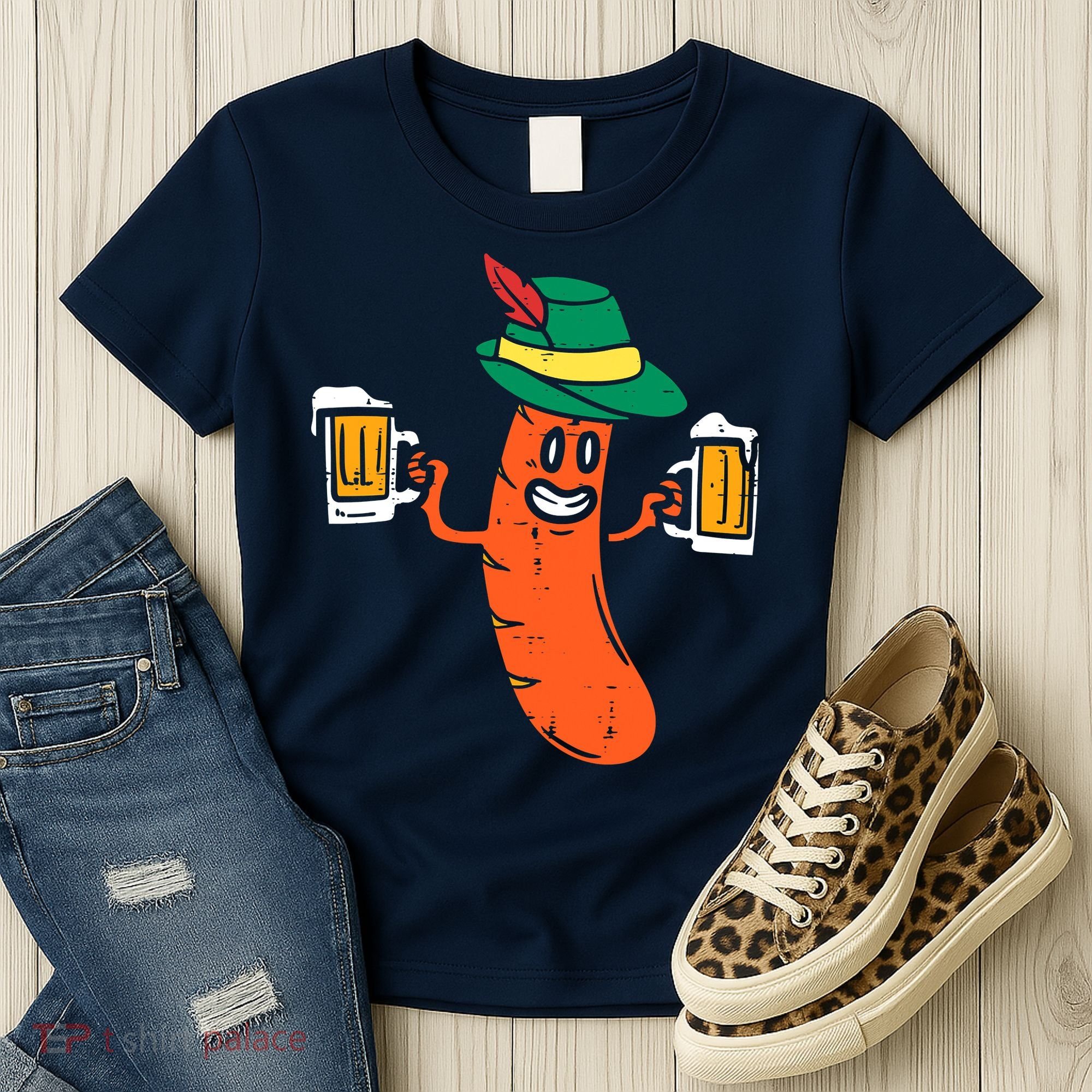 German Sausage Oktoberfest Wurst Bavarian Women's T-Shirt