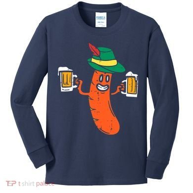 German Sausage Oktoberfest Wurst Bavarian Kids Long Sleeve Shirt