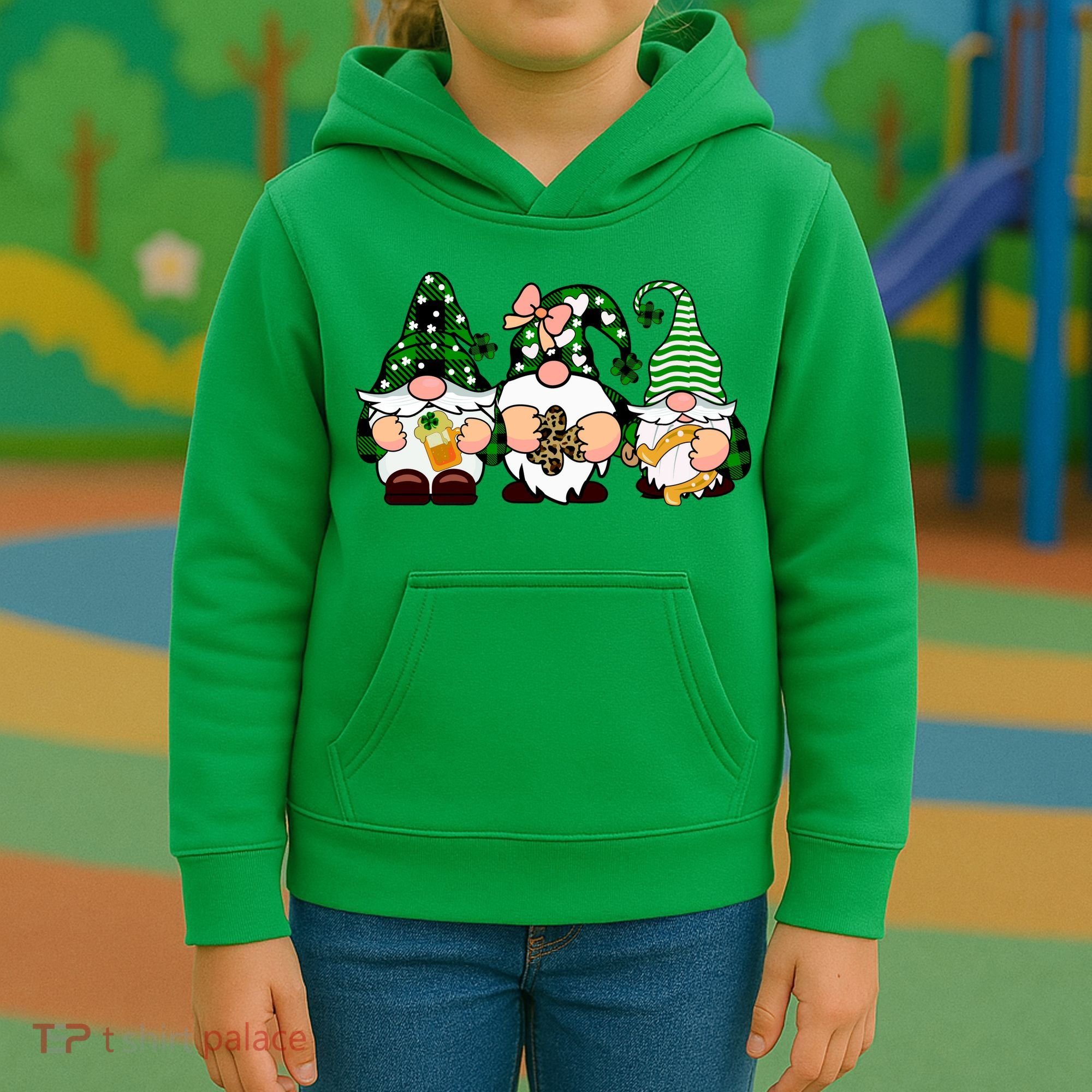 Gnomes St Patrick's Day Kids Hoodie