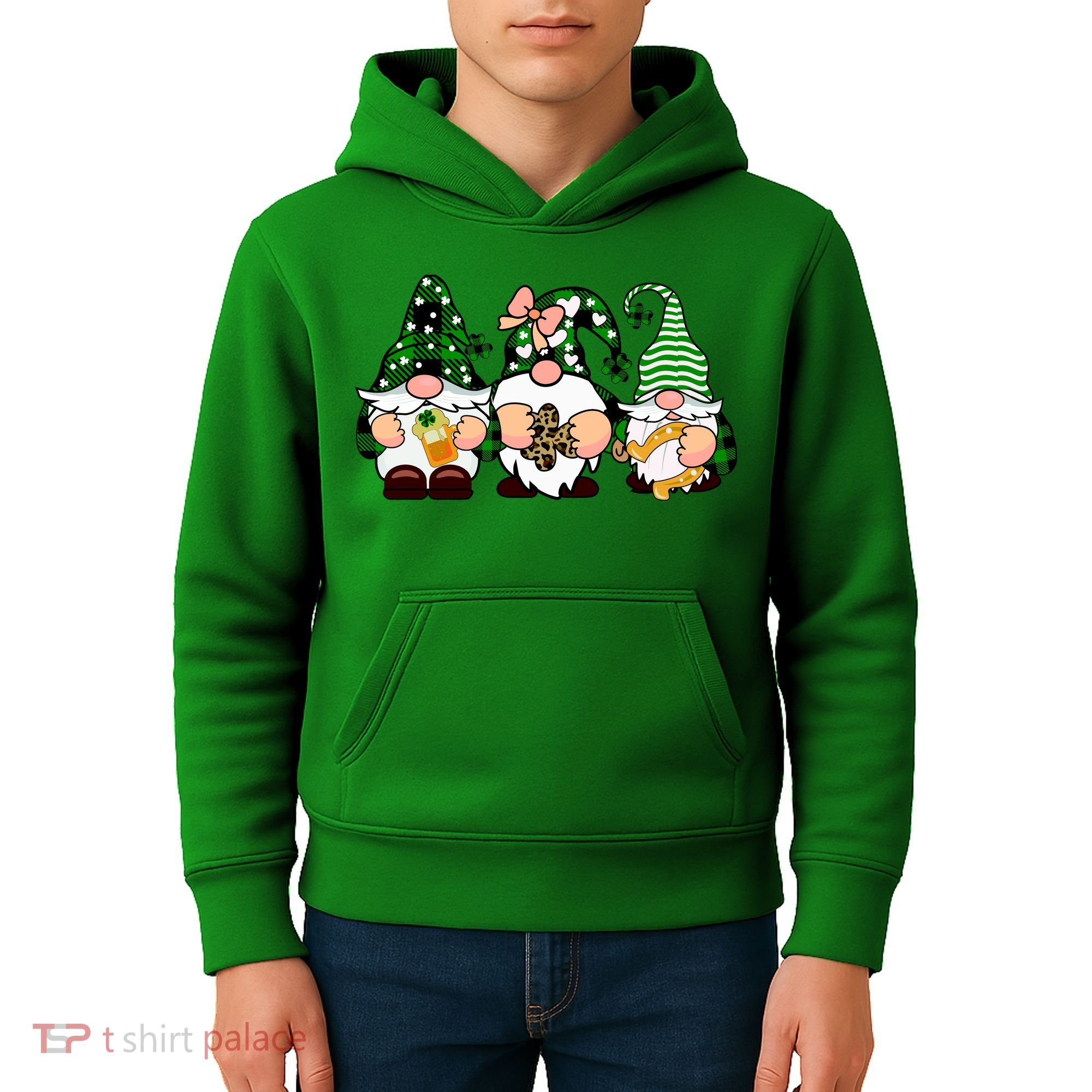 Gnomes St Patrick's Day Kids Hoodie