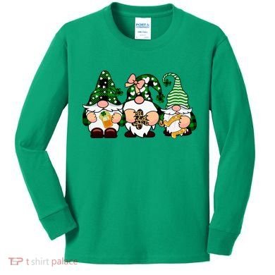 Gnomes St Patrick's Day Kids Long Sleeve Shirt
