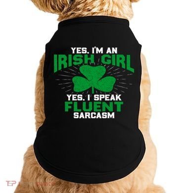 Green Saint Patricks Day St pattys Irish Shamrock Leprechaun Doggie Tank
