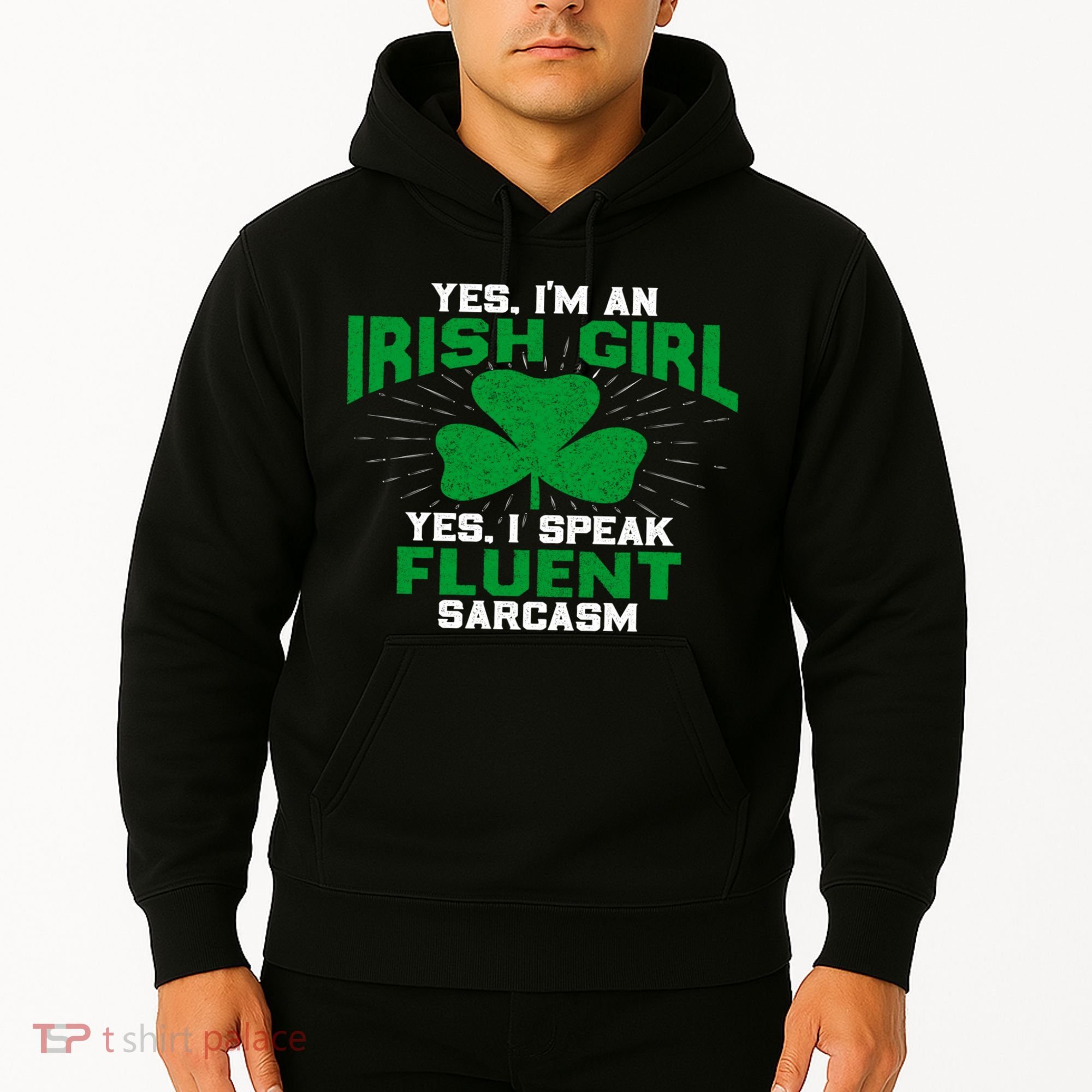 Green Saint Patricks Day St pattys Irish Shamrock Leprechaun Hoodie