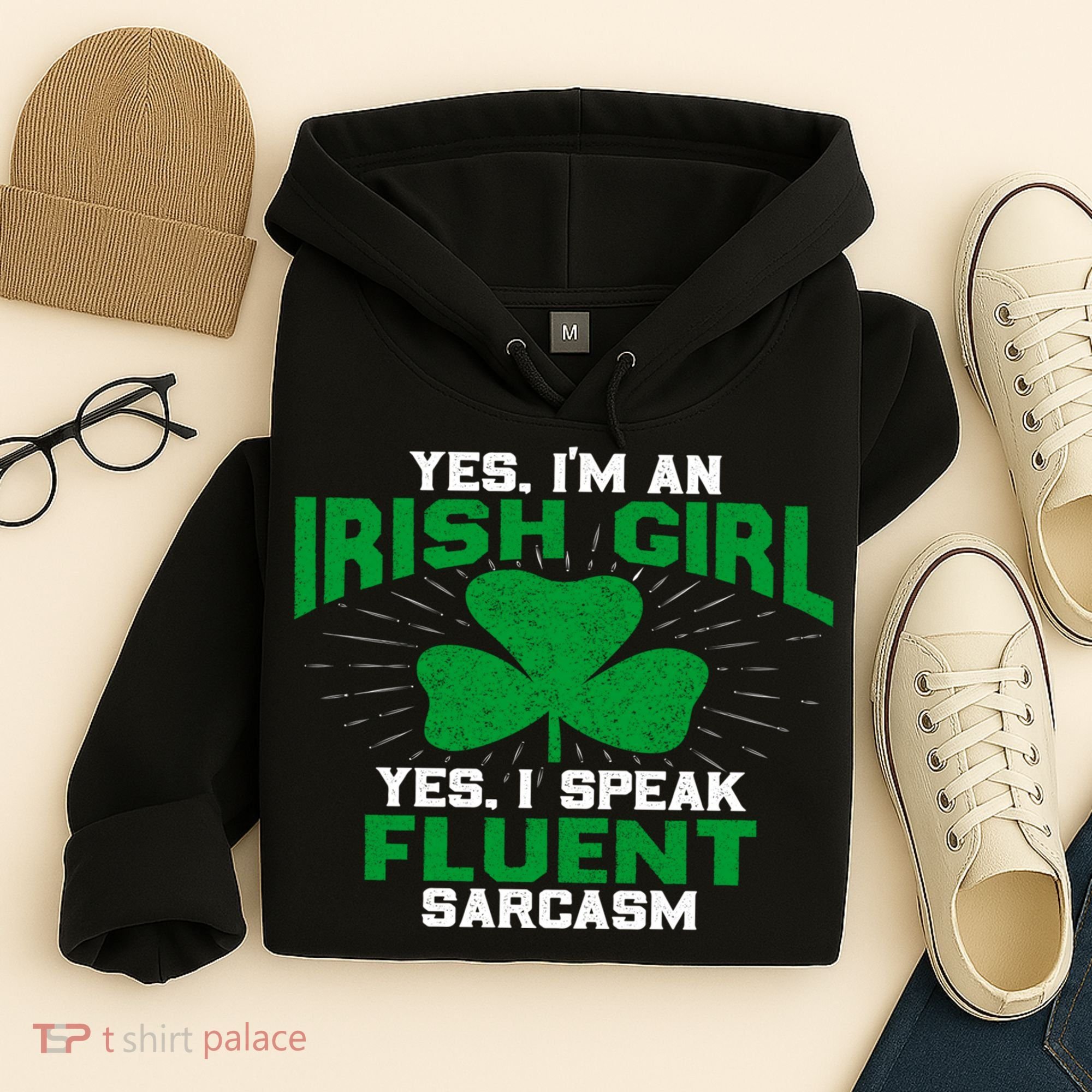 Green Saint Patricks Day St pattys Irish Shamrock Leprechaun Hoodie