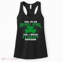 Green Saint Patricks Day St pattys Irish Shamrock Leprechaun Women's Tank Top thumb 0