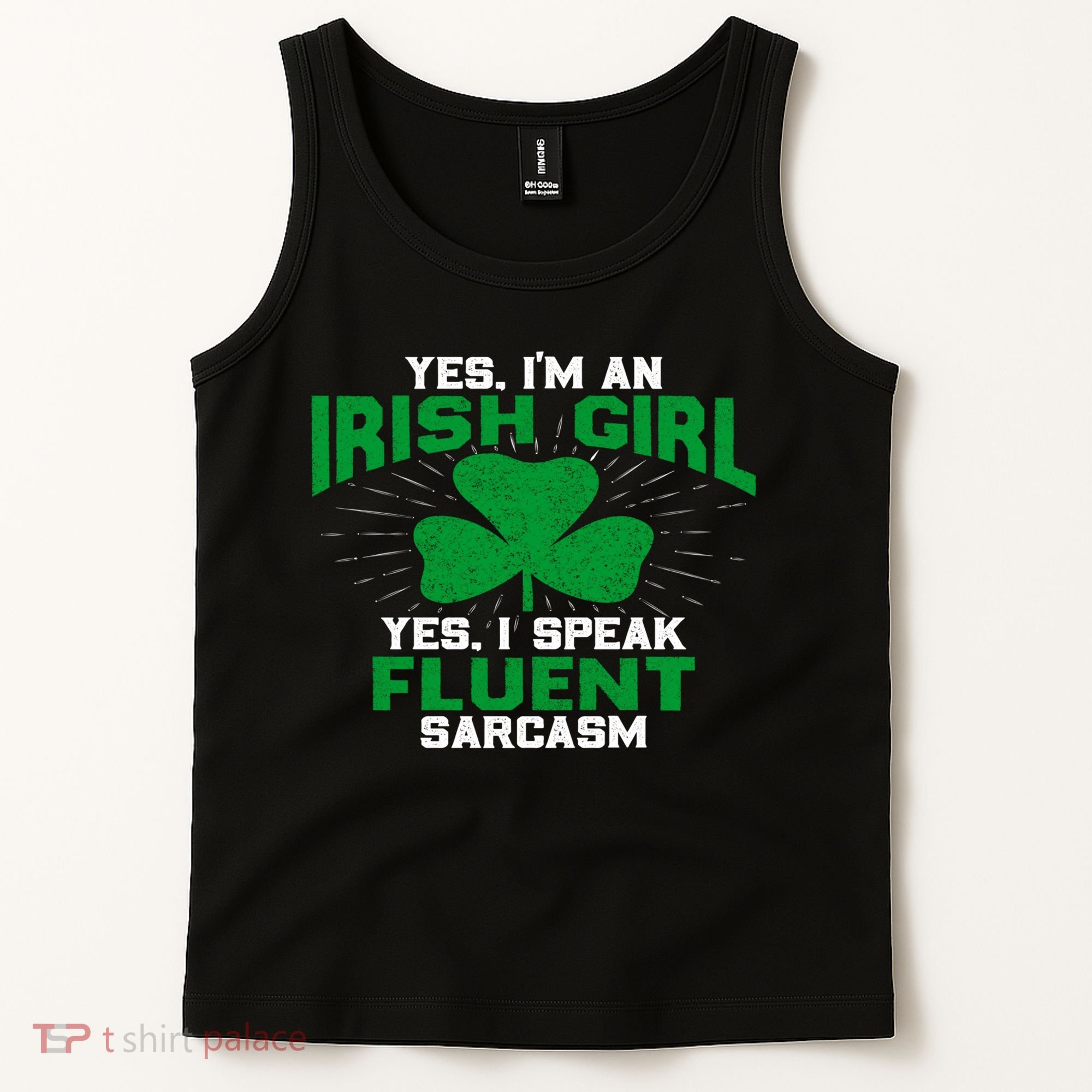 Green Saint Patricks Day St pattys Irish Shamrock Leprechaun Tank Top