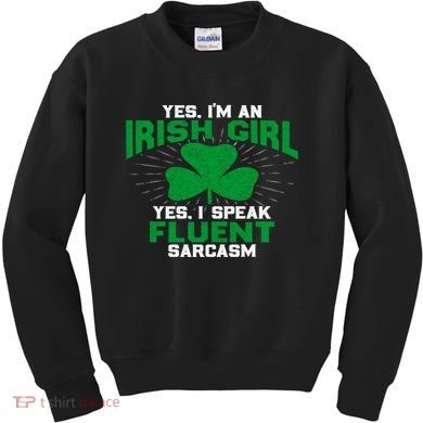 Green Saint Patricks Day St pattys Irish Shamrock Leprechaun Kids Sweatshirt