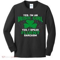 Green Saint Patricks Day St pattys Irish Shamrock Leprechaun Kids Long Sleeve Shirt thumb 0