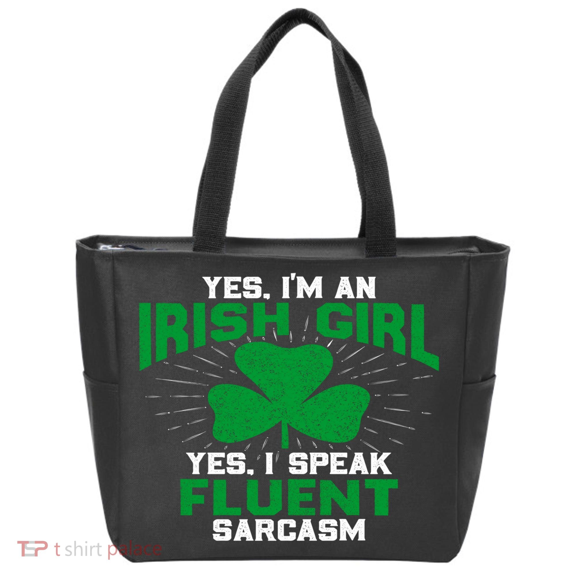 Green Saint Patricks Day St pattys Irish Shamrock Leprechaun Tote Bag