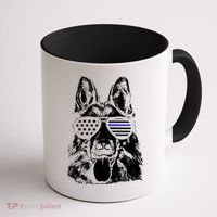 German Shepherd Police Flag Coffee Mug thumb 1