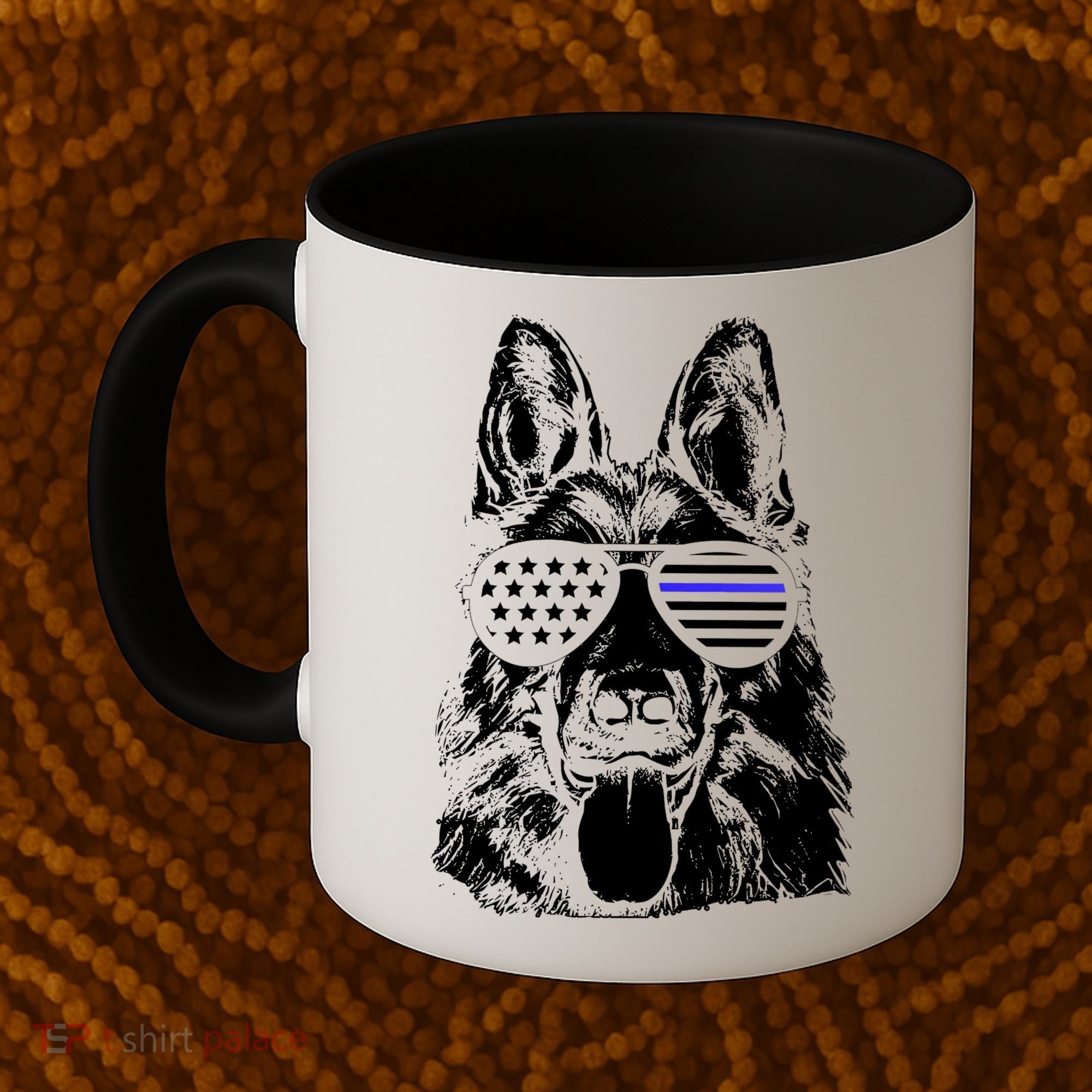 German Shepherd Police Flag Coffee Mug