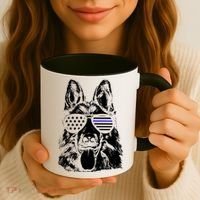 German Shepherd Police Flag Coffee Mug thumb 3